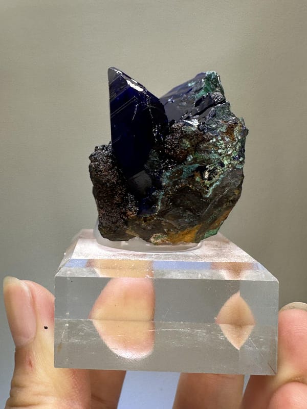 Azurite Crystal Specimen | Natural Deep Blue Azurite | Morocco Mineral | Collector Crystal