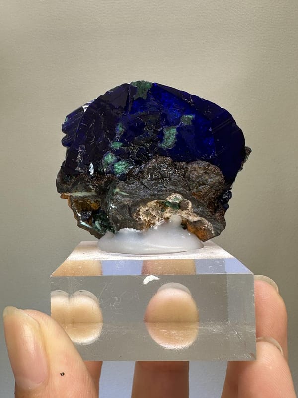 Azurite Crystal Specimen | Natural Deep Blue Azurite | Morocco Mineral | Collector Crystal