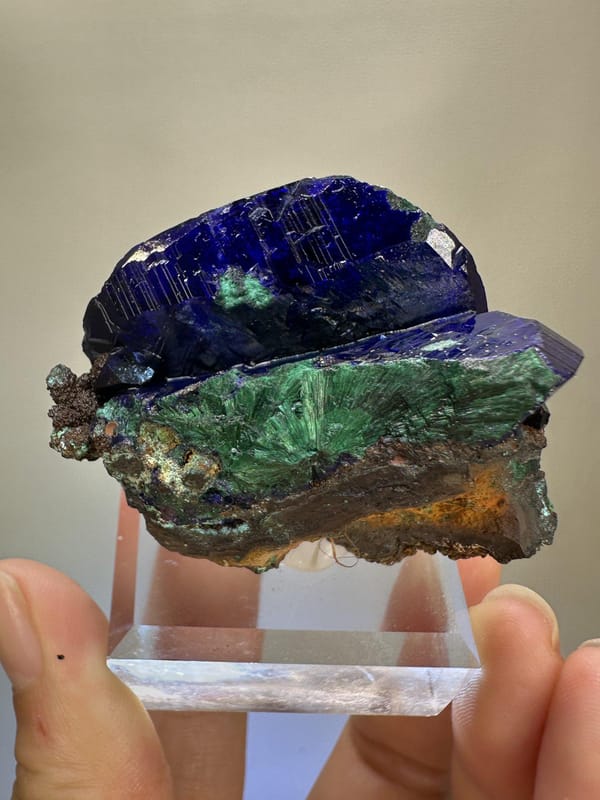 Azurite Crystal Specimen | Natural Deep Blue Azurite | Morocco Mineral | Collector Crystal