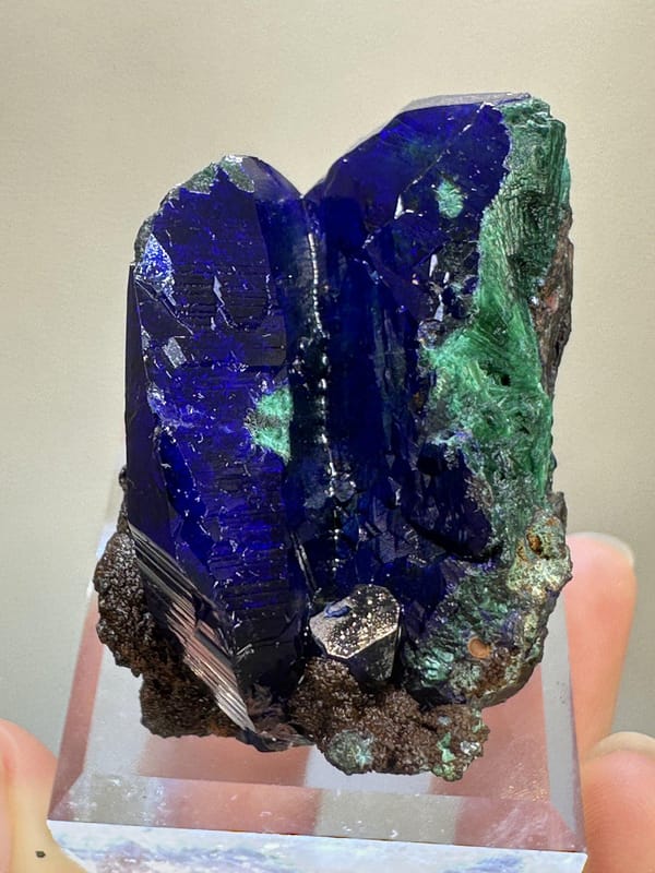 Azurite Crystal Specimen | Natural Deep Blue Azurite | Morocco Mineral | Collector Crystal