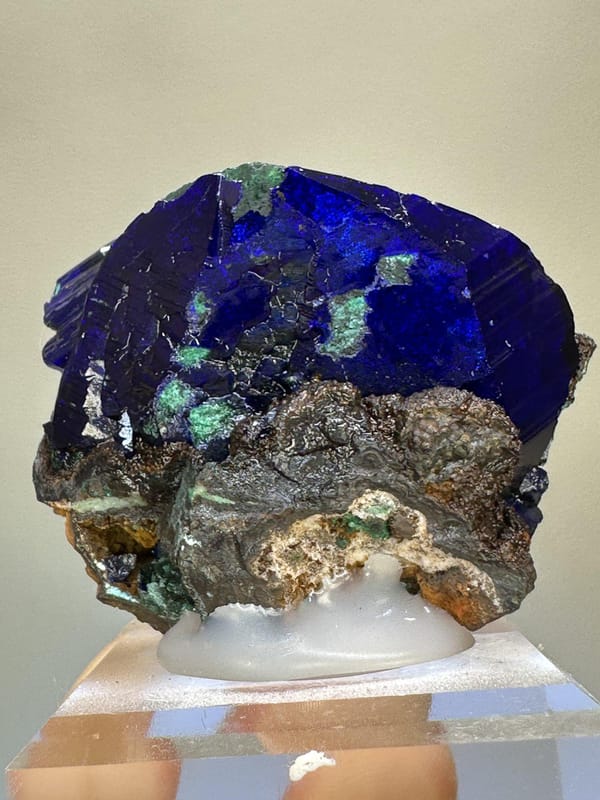 Azurite Crystal Specimen | Natural Deep Blue Azurite | Morocco Mineral | Collector Crystal