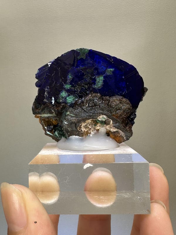 Azurite Crystal Specimen | Natural Deep Blue Azurite | Morocco Mineral | Collector Crystal