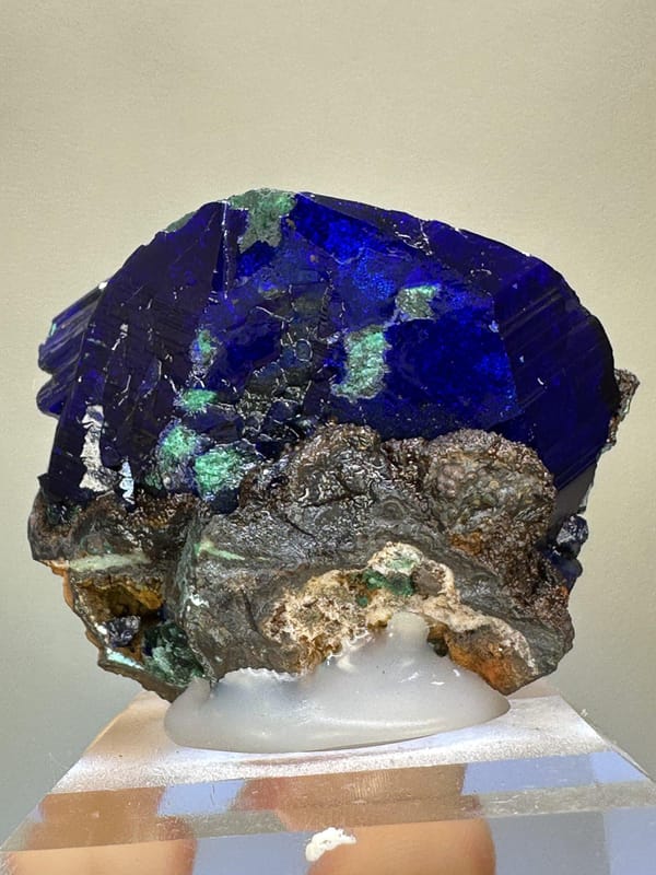 Azurite Crystal Specimen | Natural Deep Blue Azurite | Morocco Mineral | Collector Crystal