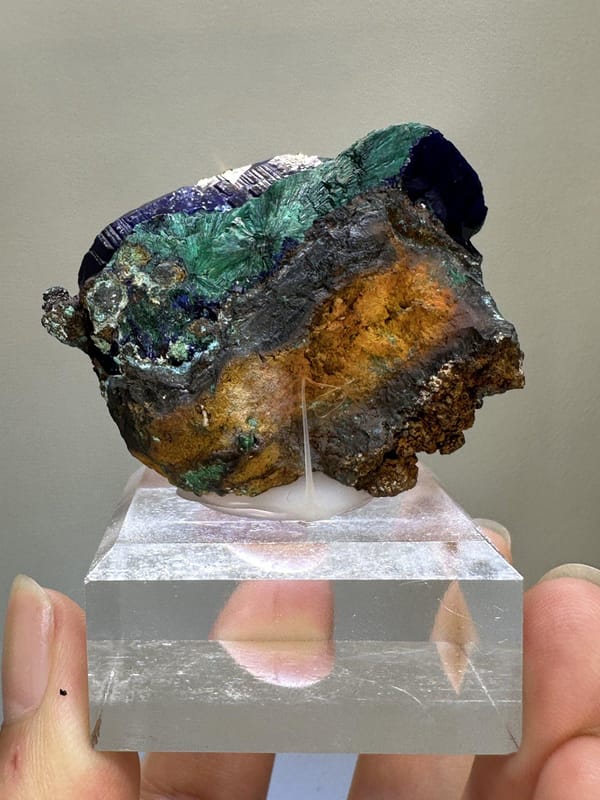 Azurite Crystal Specimen | Natural Deep Blue Azurite | Morocco Mineral | Collector Crystal