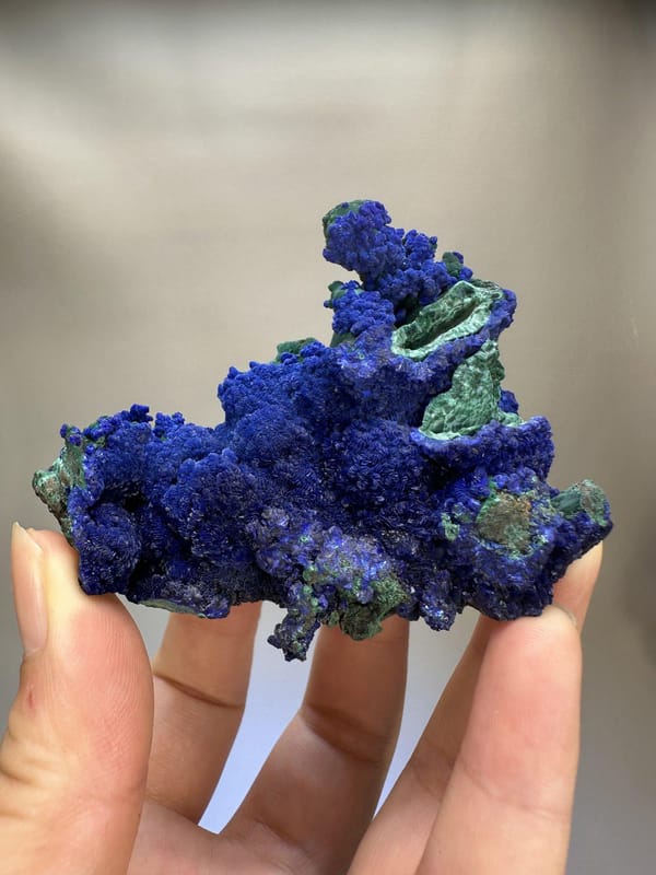 Azurite Crystal Specimen | Natural Blue Azurite Mineral | Anhui China | Collector Crystal