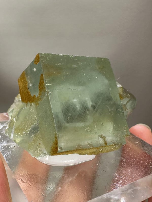 Window Green Fluorite Crystal | Phantom Cubic Fluorite | Xianghualing China | Natural Mineral Specimen
