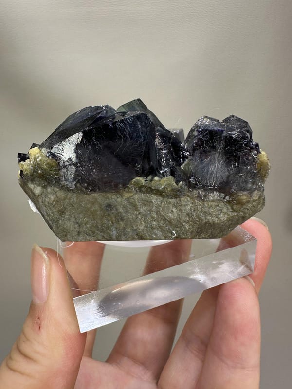 Phantom Fluorite Cube | Natural Green Cubic Fluorite | Inner Mongolia China | Collector Mineral Specimen