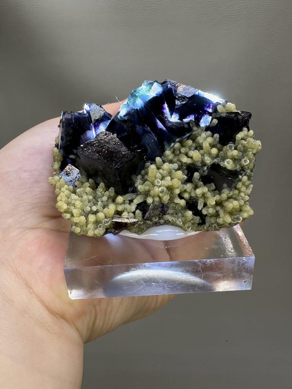 Phantom Fluorite Cube | Natural Green Cubic Fluorite | Inner Mongolia China | Collector Mineral Specimen