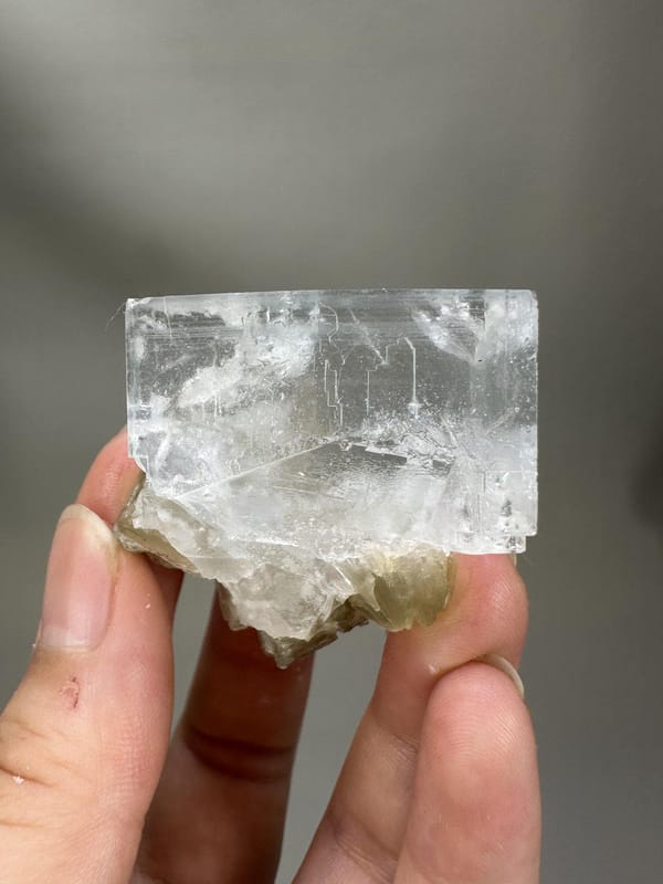 White Fluorite with Mica | Natural Clear Fluorite Crystal | Xuebaoding Sichuan China | Mineral Specimen