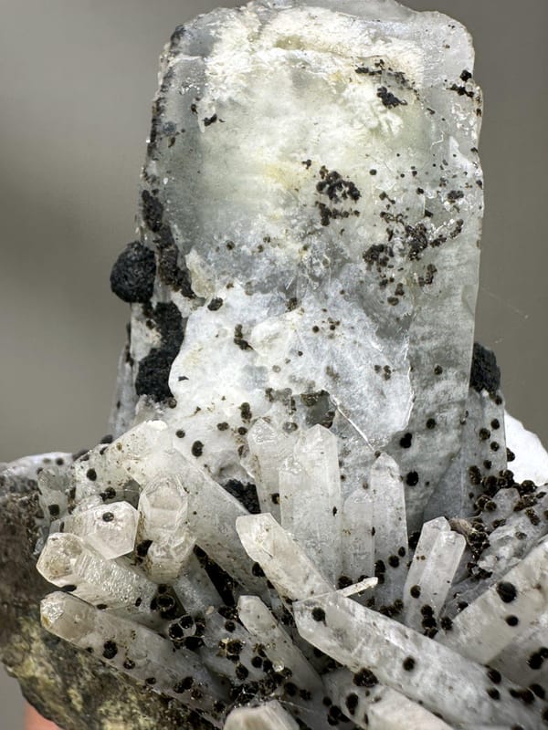 Quartz with Calcite Crystal Cluster | Natural Mineral Specimen | Inner Mongolia China | Collector Crystal