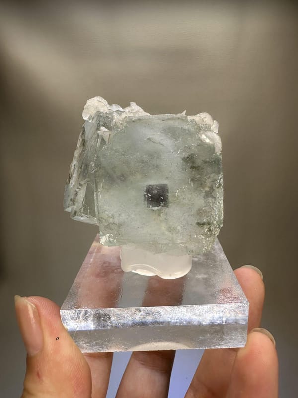 Fluorite with Calcite | Natural Green Fluorite Combination | Yaogangxian China | Mineral Specimen