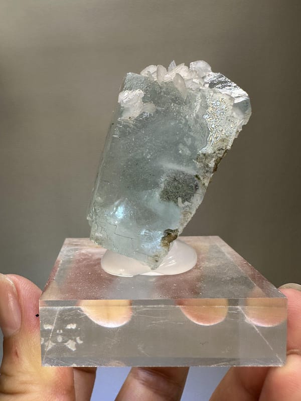 Fluorite with Calcite | Natural Green Fluorite Combination | Yaogangxian China | Mineral Specimen