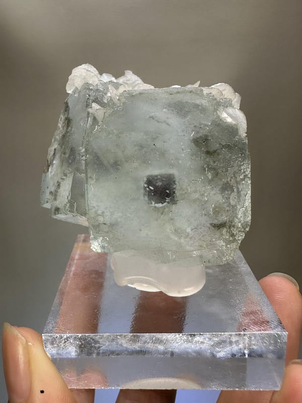 Fluorite with Calcite | Natural Green Fluorite Combination | Yaogangxian China | Mineral Specimen