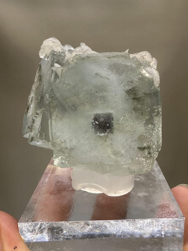 Fluorite with Calcite | Natural Green Fluorite Combination | Yaogangxian China | Mineral Specimen