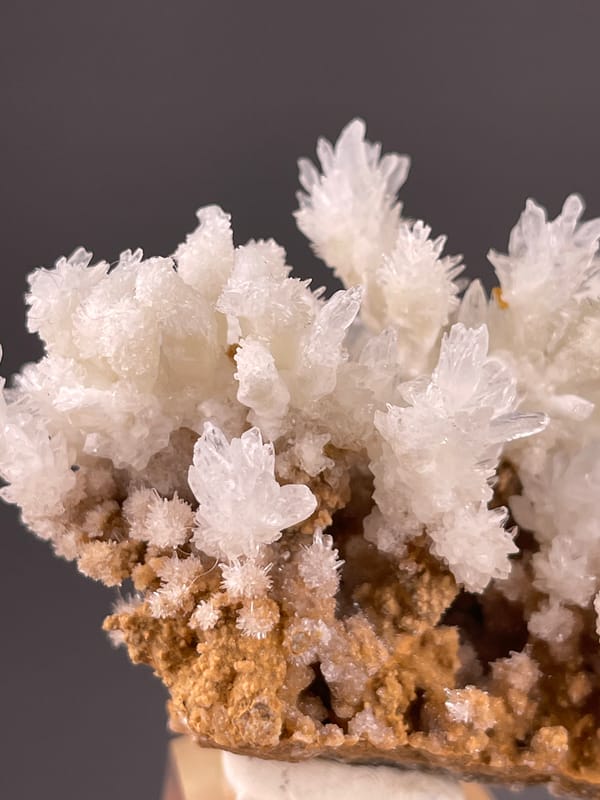 Aragonite Crystal Spray specimen from Yunnan, China presenting white branching crystal sprays