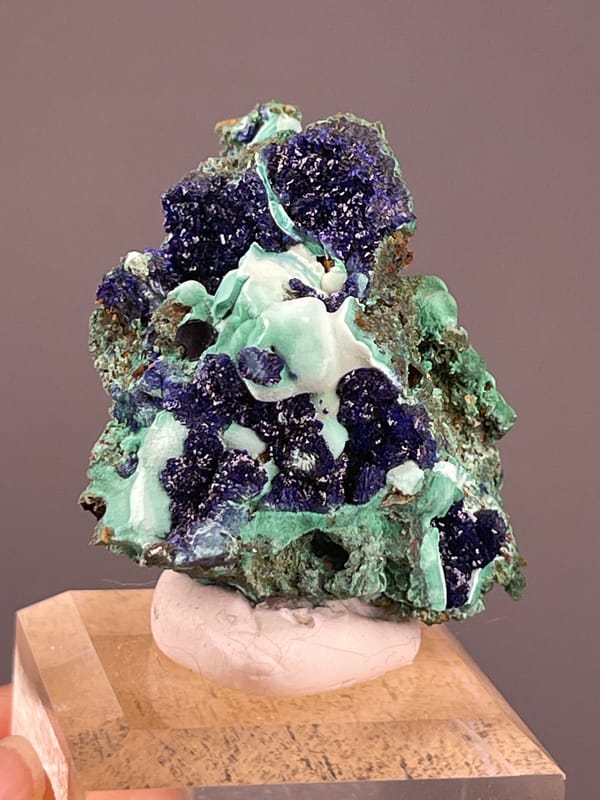 Azurite from Anhui, China: close view of deep blue rounded growths.