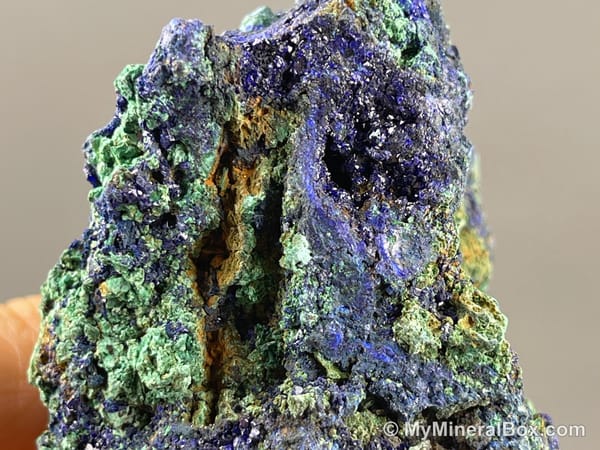 Azurite with Malachite — Locality Unconfirmed — view 7