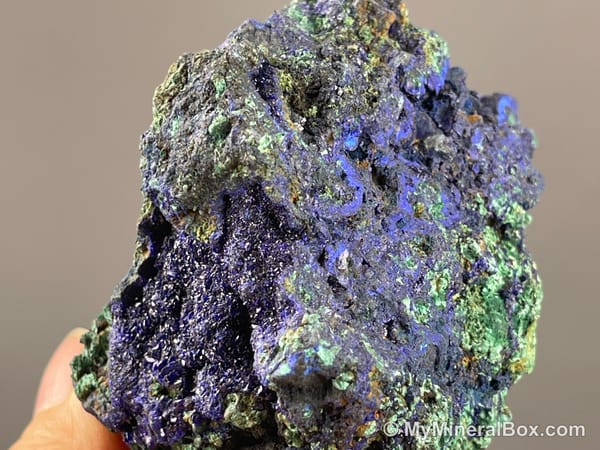 Azurite with Malachite — Locality Unconfirmed — view 8