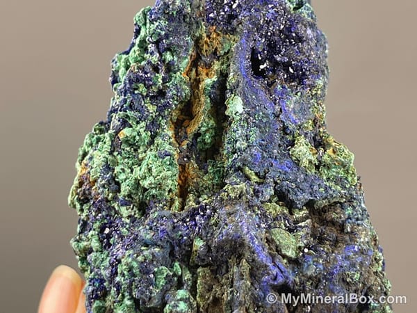 Azurite with Malachite — Locality Unconfirmed — view 10