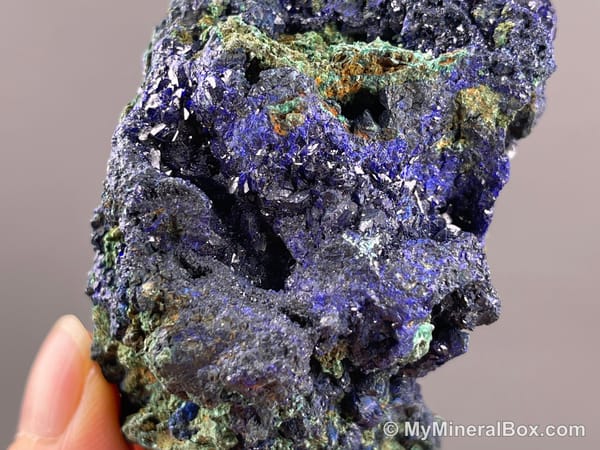 Azurite with Malachite/Chrysocolla — Locality Unconfirmed — view 5