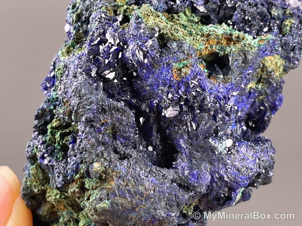 Azurite with Malachite/Chrysocolla — Locality Unconfirmed — view 6