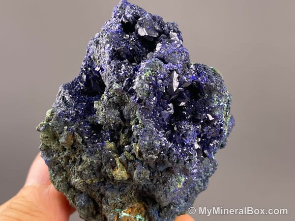 Azurite with Malachite/Chrysocolla — Locality Unconfirmed — view 9