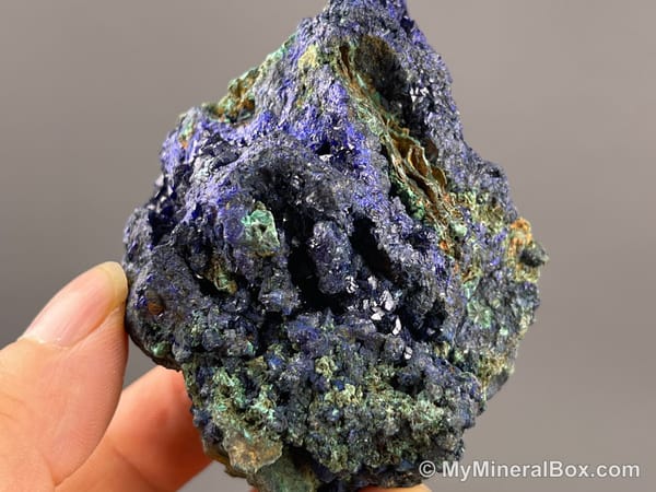 Azurite with Malachite/Chrysocolla — Locality Unconfirmed — view 10