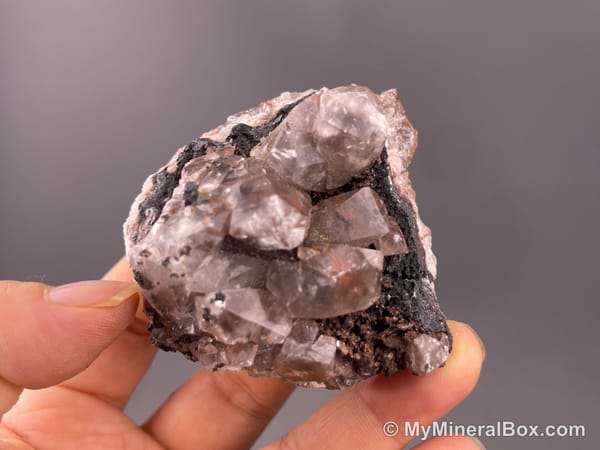 Calcite with Baryte — Daye Area, Hubei, China — view 3