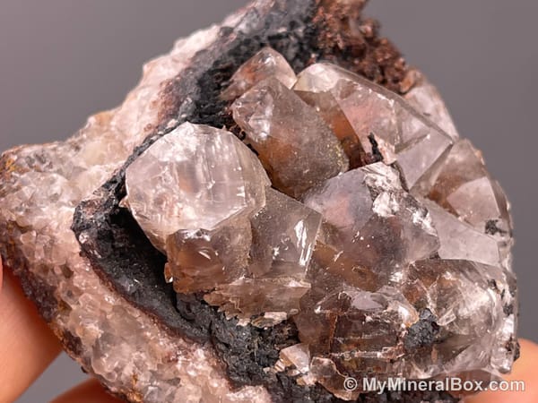 Calcite with Baryte — Daye Area, Hubei, China — view 8