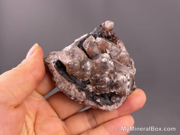 Calcite with Baryte — Daye Area, Hubei, China — view 9