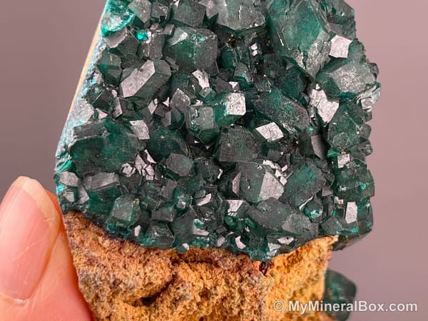 Chrysocolla with Malachite — DR Congo — view 4