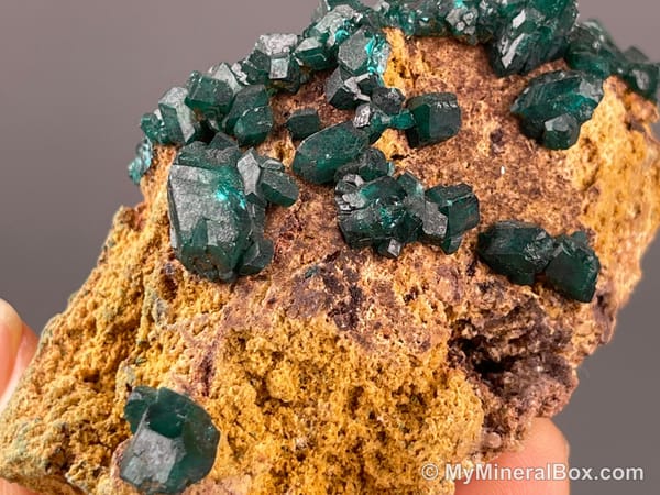 Chrysocolla with Malachite — DR Congo — view 8
