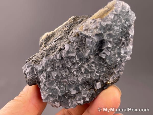 Colorless Fluorite on Quartz Matrix — Fujian, China — view 7