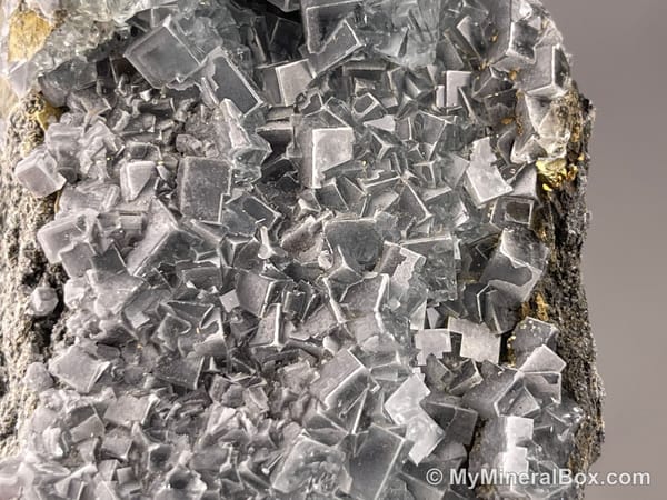 Colorless Fluorite on Quartz Matrix — Fujian, China — view 8