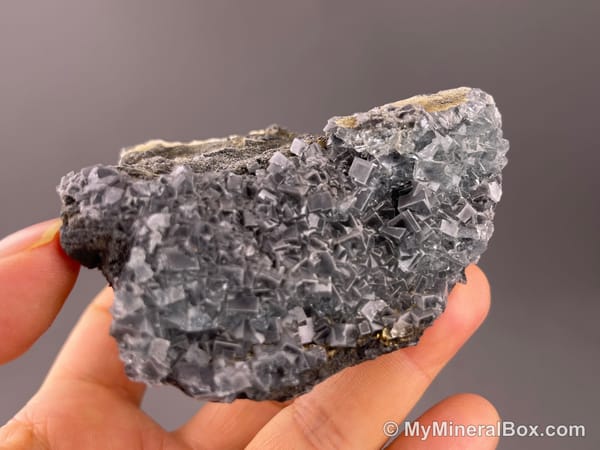 Colorless Fluorite on Quartz Matrix — Fujian, China — view 9