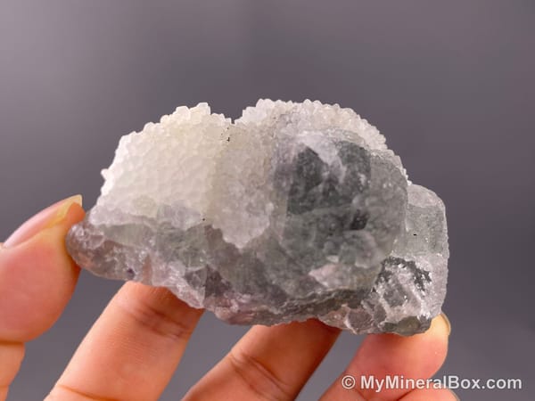 Drusy Quartz on Fluorite — Fujian, China — view 2