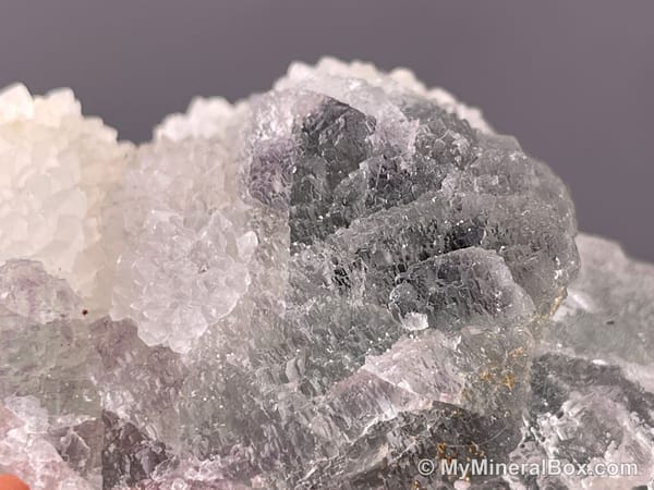 Drusy Quartz on Fluorite — Fujian, China — view 3
