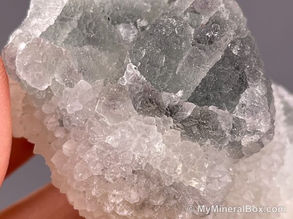 Drusy Quartz on Fluorite — Fujian, China — view 5