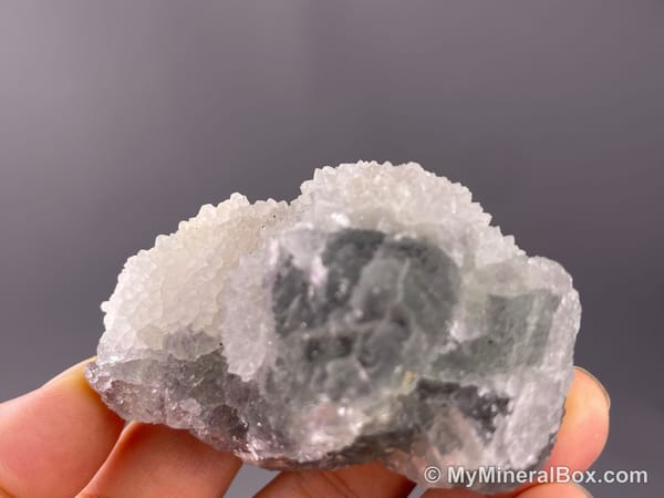 Drusy Quartz on Fluorite — Fujian, China — view 7