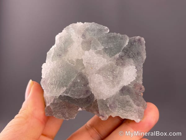 Frosted Fluorite with Drusy Quartz — Fujian, China