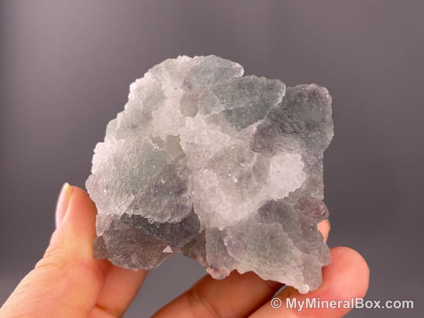 Frosted Fluorite with Drusy Quartz — Fujian, China — view 2