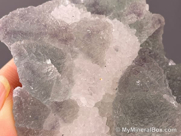 Frosted Fluorite with Drusy Quartz — Fujian, China — view 8