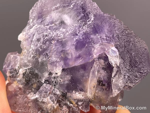 Purple Stepped Fluorite — Fujian, China — view 4