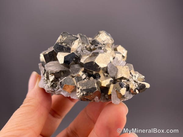 Pyrite with Quartz — Peru — view 2
