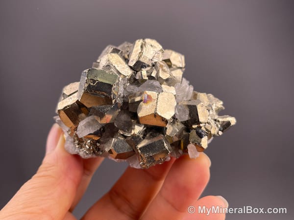 Pyrite with Quartz — Peru — view 3