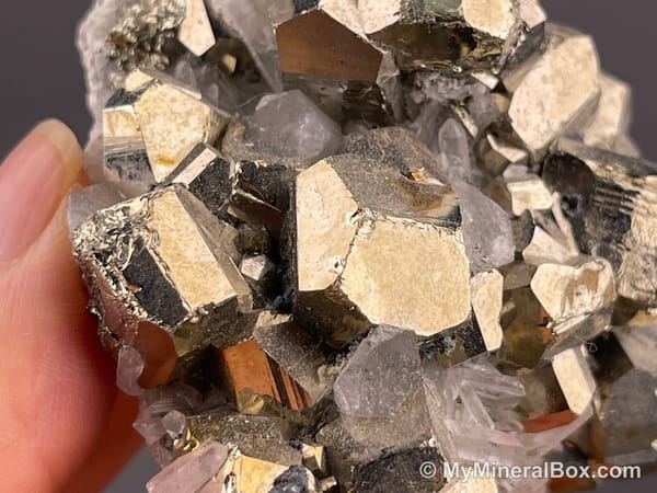 Pyrite with Quartz — Peru — view 6