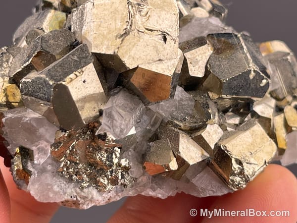 Pyrite with Quartz — Peru — view 7