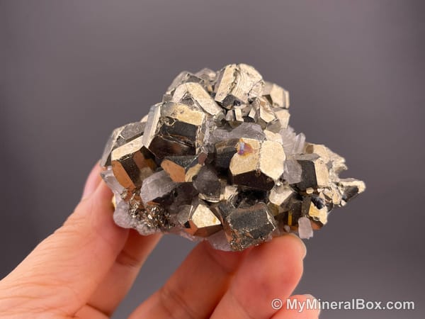 Pyrite with Quartz — Peru — view 8