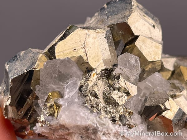 Pyrite with Quartz — Peru — view 9