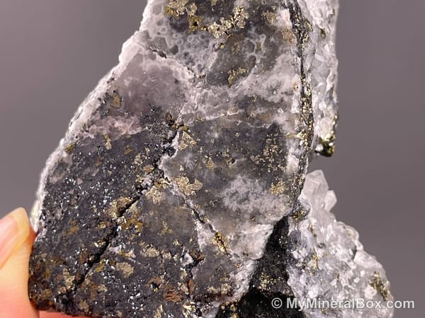 Quartz with Minor Chalcopyrite — Jiangxi, China — view 8
